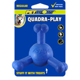 Quadra Play Treat Dispensing Dog Toy - Regular 5.25"