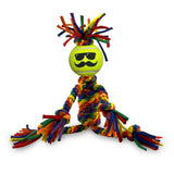Kaleidoscope Rope Dog Toy - Rope Dude with 2.5" Ball 16"