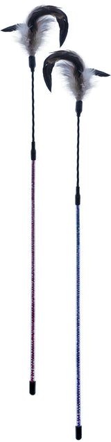 Cat Wand Toy - Kitty Feather Wand 30"