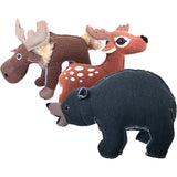 Forest Friends Canvas Plush Squeaky Dog Toy