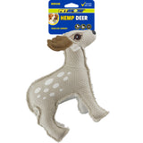 Hemp Canvas Plush Squeaky Dog Toy - Deer 10"