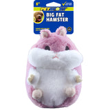 Big Fat Hamster Plush Squeaky Dog Toy, 7" - Pink