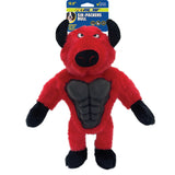Six-Packers Plush and TPR Squeaky Dog Toy, 12.6" - Bull