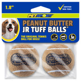 Tuff Ball Dog Tennis Ball - Peanut Butter Scented / Jr. 1.8" (2-Pack)