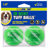 Tuff Ball Dog Tennis Ball - Mint Scented / Jr. 1.8" (2-Pack)