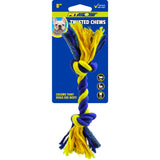 Twisted Chews Cotton Rope Dog Toy - Mini 2-Knot Rope 8"