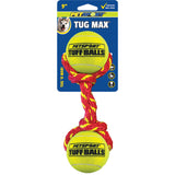 Tug Max Rope Dog Toy with Two Tuff Balls - 9" Rope with Two 2.5" Balls