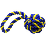 Twisted Chews Cotton Rope Dog Toy - Small Braided Monkey Fist 8"
