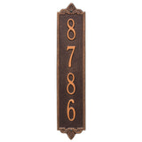 Whitehall Lyon Vertical Wall 1-Line Personalized Address Plaque - Antique Copper