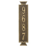 Whitehall Exeter Vertical Wall 1-Line Personalized Address Plaque - Antique Brass