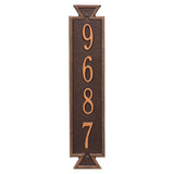 Whitehall Exeter Vertical Wall 1-Line Personalized Address Plaque - Antique Copper