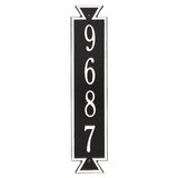 Whitehall Exeter Vertical Wall 1-Line Personalized Address Plaque - Black/White