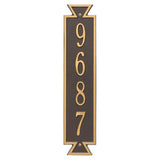 Whitehall Exeter Vertical Wall 1-Line Personalized Address Plaque - Bronze/Gold