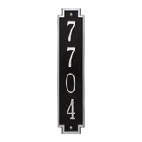 Whitehall Windsor Vertical Wall 1-Line Personalized Address Plaque - Black/Silver