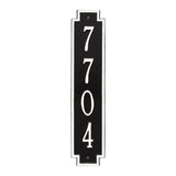Whitehall Windsor Vertical Wall 1-Line Personalized Address Plaque - Black/White