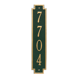 Whitehall Windsor Vertical Wall 1-Line Personalized Address Plaque - Green/Gold