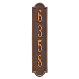 Whitehall Richmond Vertical Standard Wall 1-Line Personalized Address Plaque - Antique Copper