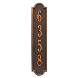 Whitehall Richmond Vertical Standard Wall 1-Line Personalized Address Plaque - Oil-Rubbed Bronze