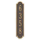 Whitehall Richmond Vertical Standard Wall 1-Line Personalized Address Plaque - Bronze/Gold