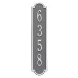 Whitehall Richmond Vertical Standard Wall 1-Line Personalized Address Plaque - Pewter/Silver