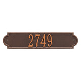 Whitehall Richmond Horizontal Standard Wall 1-Line Personalized Address Plaque - Antique Copper
