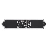 Whitehall Richmond Horizontal Standard Wall 1-Line Personalized Address Plaque - Black/Silver