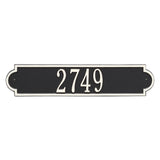 Whitehall Richmond Horizontal Standard Wall 1-Line Personalized Address Plaque - Black/White
