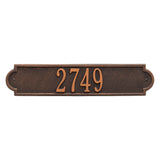 Whitehall Richmond Horizontal Standard Wall 1-Line Personalized Address Plaque - Oil-Rubbed Bronze