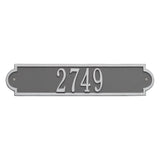 Whitehall Richmond Horizontal Standard Wall 1-Line Personalized Address Plaque - Pewter/Silver