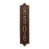 Whitehall Norfolk Vertical Wall 1-Line Personalized Address Plaque - Antique Copper