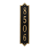 Whitehall Norfolk Vertical Wall 1-Line Personalized Address Plaque - Black/Gold
