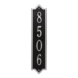 Whitehall Norfolk Vertical Wall 1-Line Personalized Address Plaque - Black/Silver