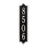 Whitehall Norfolk Vertical Wall 1-Line Personalized Address Plaque - Black/White