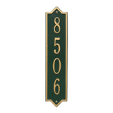 Whitehall Norfolk Vertical Wall 1-Line Personalized Address Plaque - Green/Gold