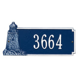 Whitehall Lighthouse Rectangle Personalized Plaque - Blue/White