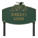 Whitehall Butterfly Blossom Garden Lawn Personalized Plaque - Green/Gold