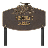 Whitehall Butterfly Blossom Garden Lawn Personalized Plaque - Bronze/Gold