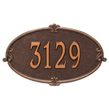 Whitehall Montecarlo Standard Wall 1-Line Personalized Address Plaque - Antique Copper