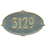 Whitehall Montecarlo Standard Wall 1-Line Personalized Address Plaque - Bronze/Verdigris