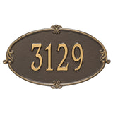 Whitehall Montecarlo Standard Wall 1-Line Personalized Address Plaque - Bronze/Gold