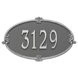 Whitehall Montecarlo Standard Wall 1-Line Personalized Address Plaque - Pewter/Silver