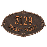 Whitehall Montecarlo Standard Wall 2-Line Personalized Address Plaque - Oil-Rubbed Bronze
