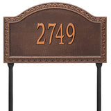 Whitehall Penhurst Grande Lawn 1-Line Personalized Address Plaque - Antique Copper