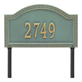 Whitehall Penhurst Grande Lawn 1-Line Personalized Address Plaque - Bronze/Verdigris