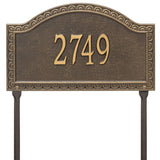 Whitehall Penhurst Grande Lawn 1-Line Personalized Address Plaque - Bronze/Gold