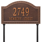 Whitehall Penhurst Grande Lawn 2-Line Personalized Address Plaque - Antique Copper