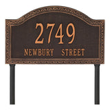 Whitehall Penhurst Grande Lawn 2-Line Personalized Address Plaque - Oil-Rubbed Bronze