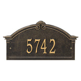 Whitehall Roselyn Arch Grande Wall 1-Line Personalized Address Plaque - Black/Gold