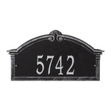 Whitehall Roselyn Arch Grande Wall 1-Line Personalized Address Plaque - Black/Silver