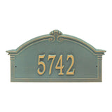 Whitehall Roselyn Arch Grande Wall 1-Line Personalized Address Plaque - Bronze/Verdigris